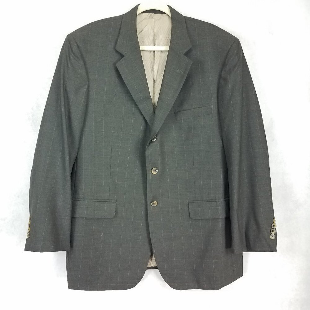 The King's Image Executive Menswear Men's 45R Wool Blazer Suit Jacket Sport Coat